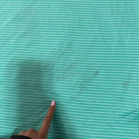 PGA TOUR Men's Striped Golf Polo Shirt In Cockatoo - Picture 9 of 16